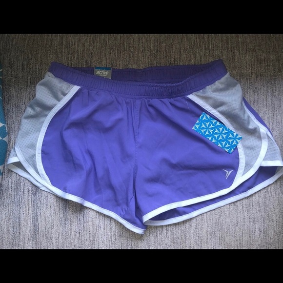 3/$15 Purple Active Wear Shorts with Wicking Liner - Fitness Workout Athleisure - Picture 1 of 3